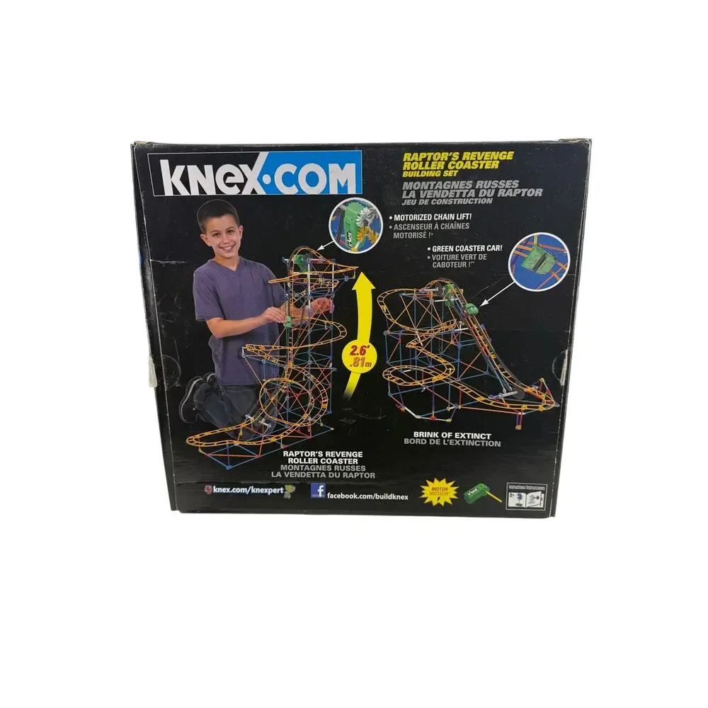 K'nex Raptor's Revenge Roller Coaster Building Set Over 2' Tall